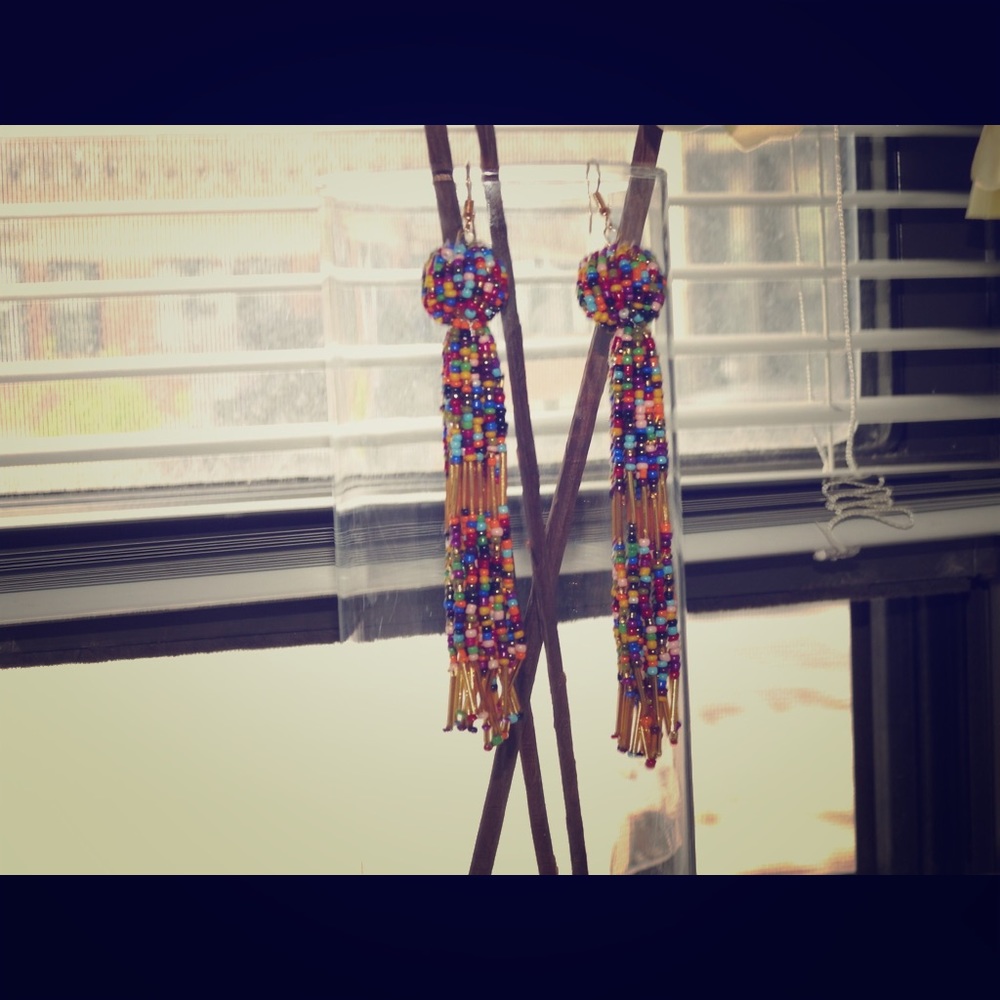 Beaded chandelier drops
